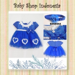 dress pita biru  large